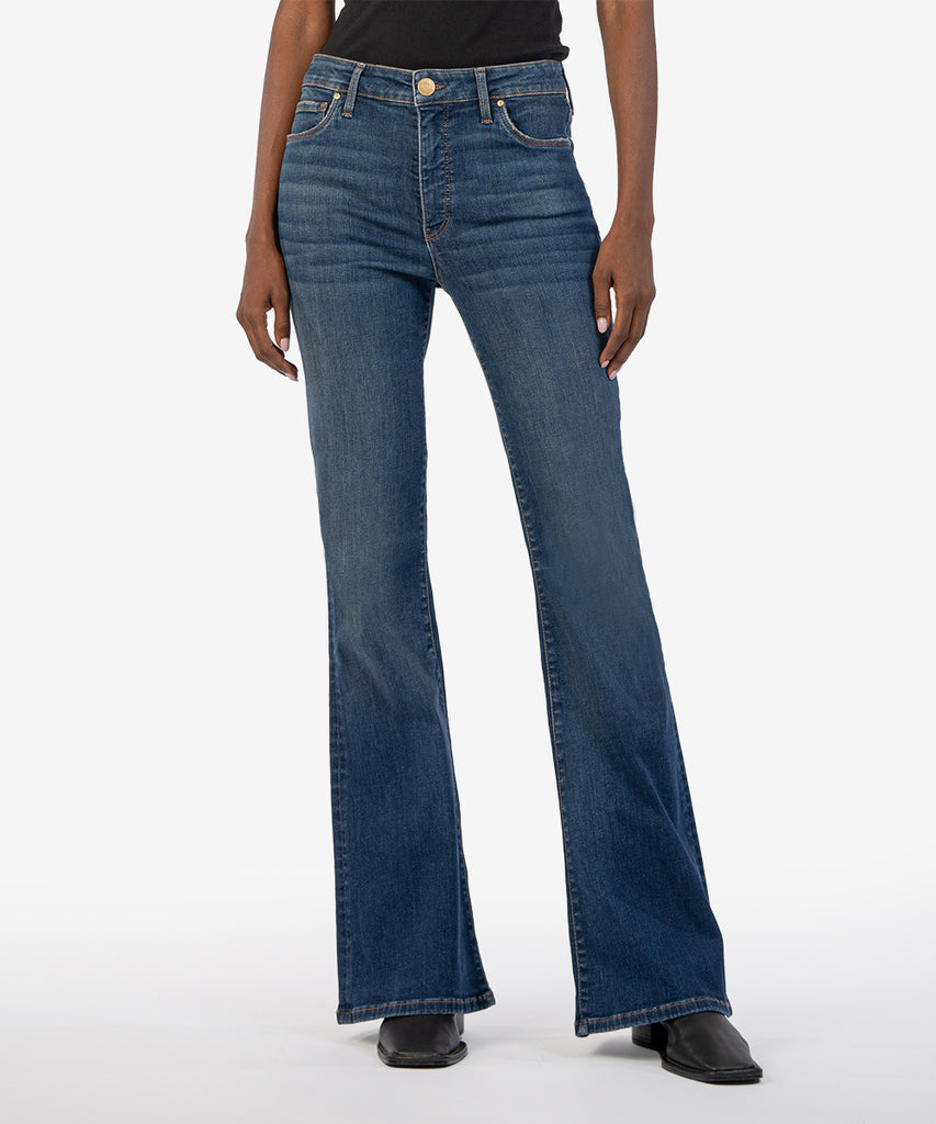 Kelsey High Rise Ankle Flare | Optic White