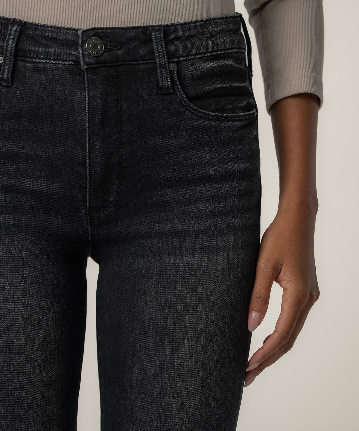 Ana High Rise Flare, Long Inseam in Intellect Wash