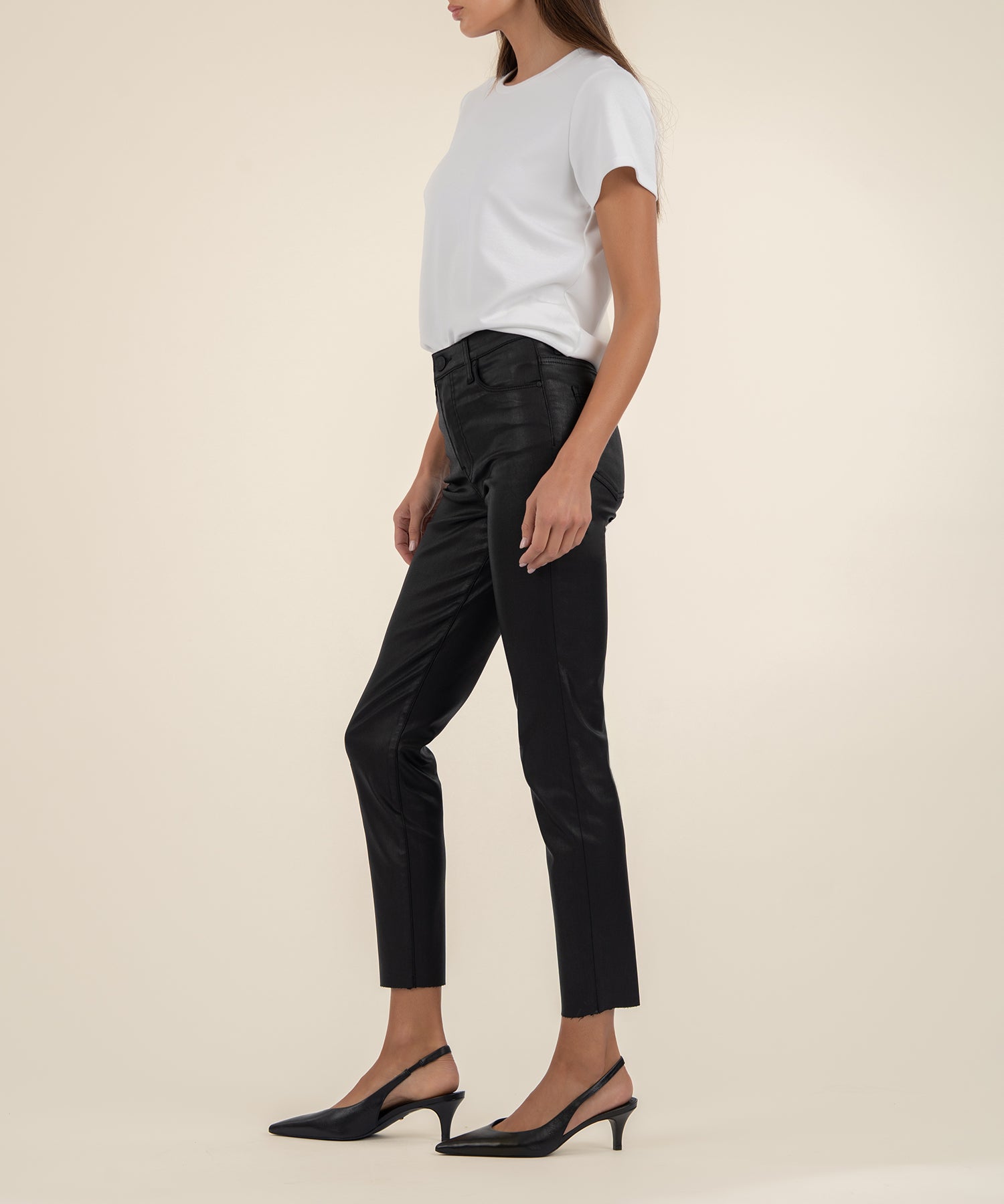 Charlize Coated High Rise Ankle Skinny