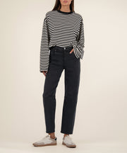Ashley High Rise Slouchy Barrel Straight Leg, Exclusive in Black