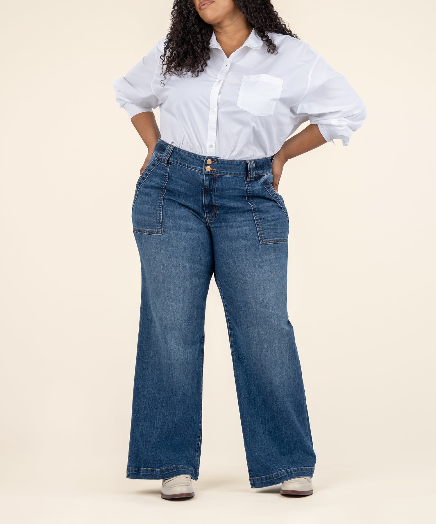 Jodi High Rise Wide Leg, Plus - Kut from the Kloth