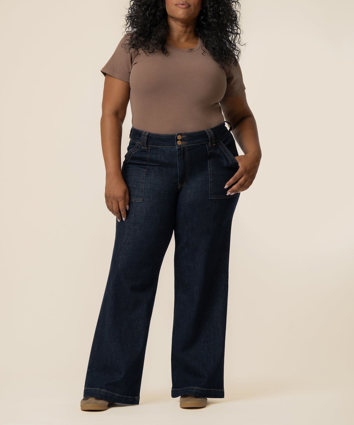 Jodi High Rise Straight Leg, Plus in Sustain Wash