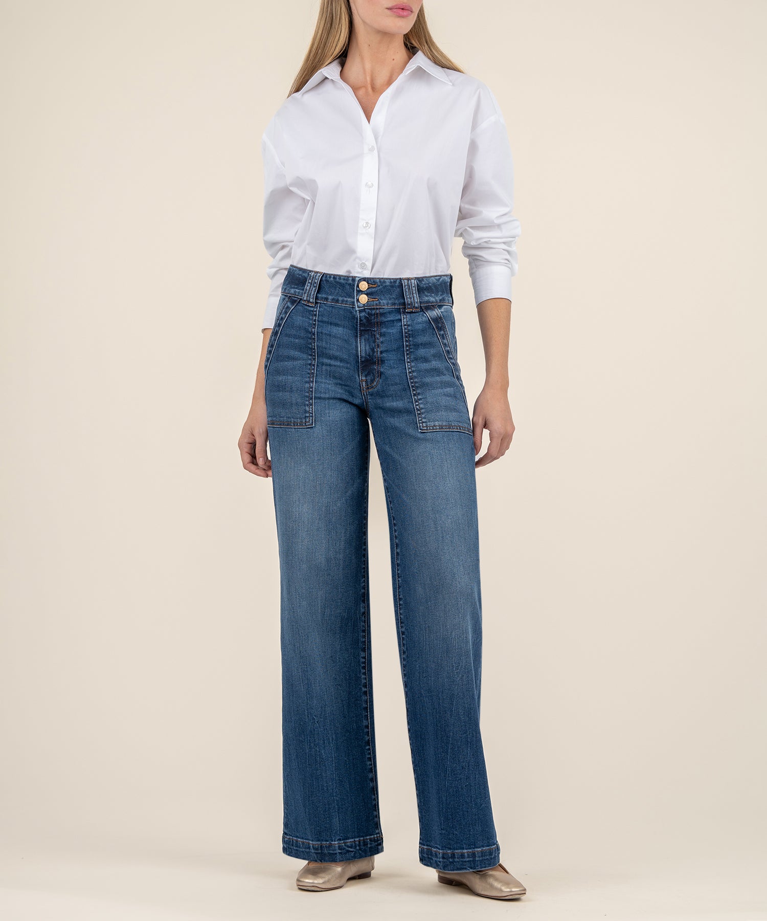 Patch Pocket Kut From The Kloth Flare Jeans Women's KUT From The