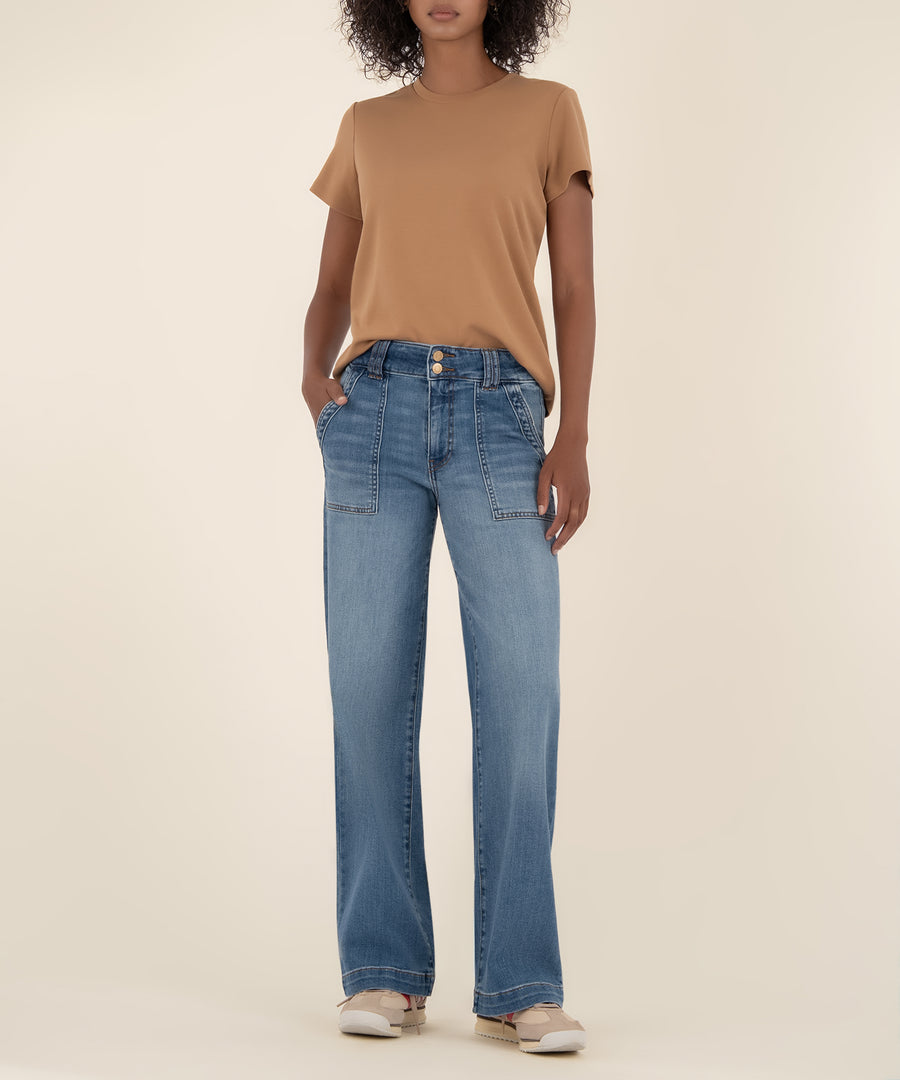 Jodi High Rise Straight Leg in Ahead Wash