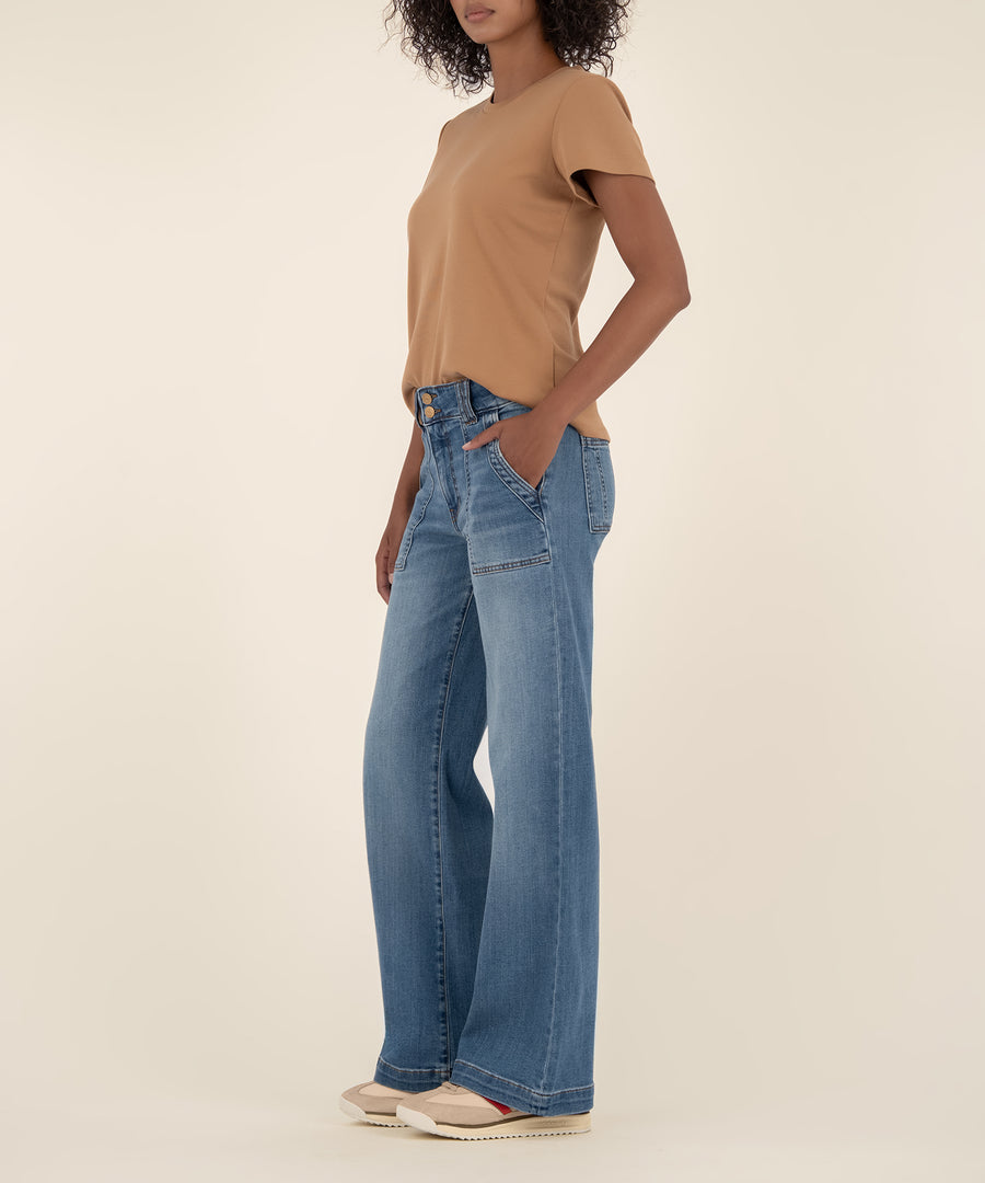 Jodi High Rise Straight Leg in Ahead Wash