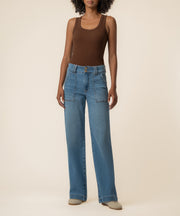 Jodi High Rise Straight Leg in Draft Wash