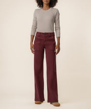 Jodi Twill High Rise Straight Leg in Claret