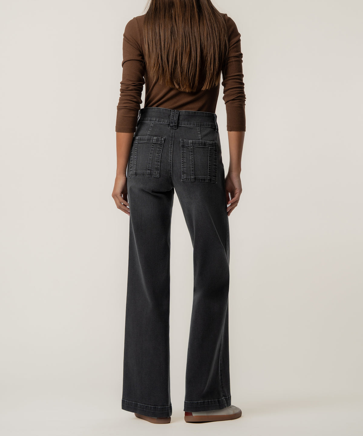Jodi High Rise Straight Leg, Petite in Black