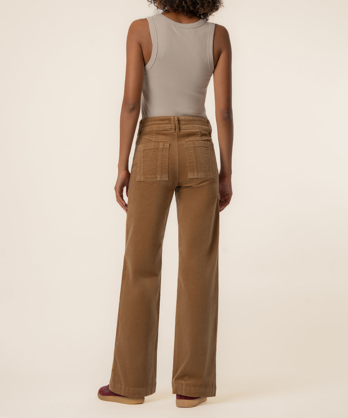 Jodi Corduroy High Rise Straight Leg, Petite in Camel