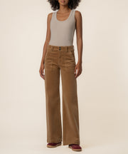 Jodi Corduroy High Rise Straight Leg in Camel
