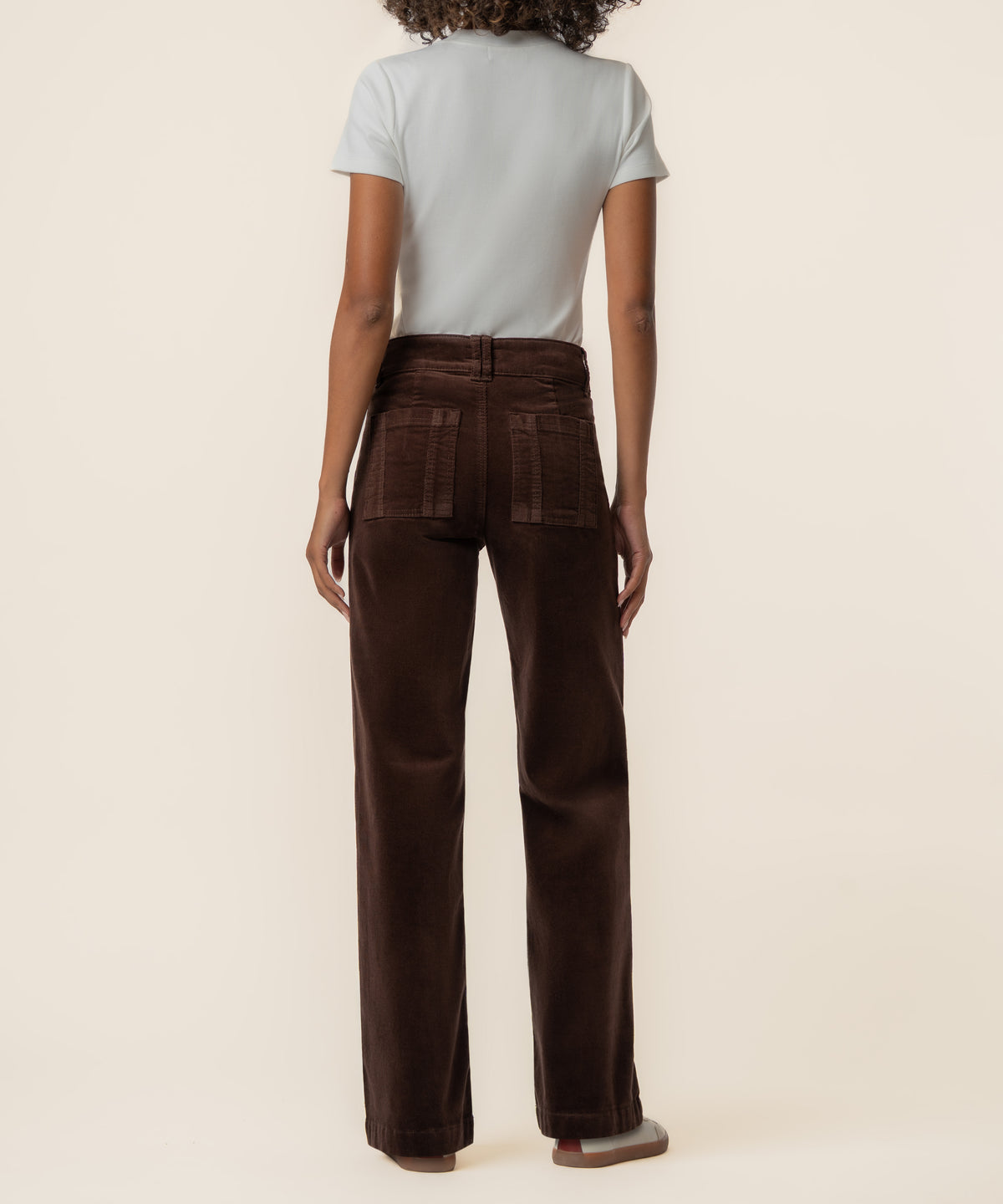 Jodi Corduroy High Rise Straight Leg in Truffle