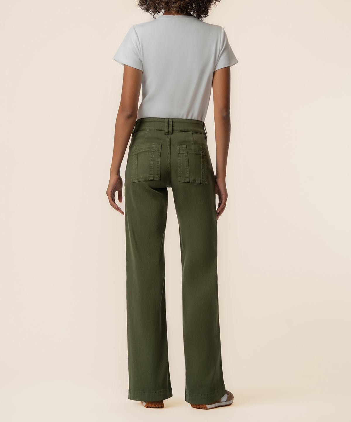 Jodi Twill High Rise Straight Leg in Tree