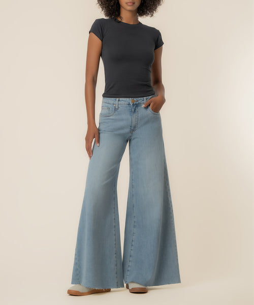 Blake High Rise Super Wide Leg in Transcendent Wash - Kut from the