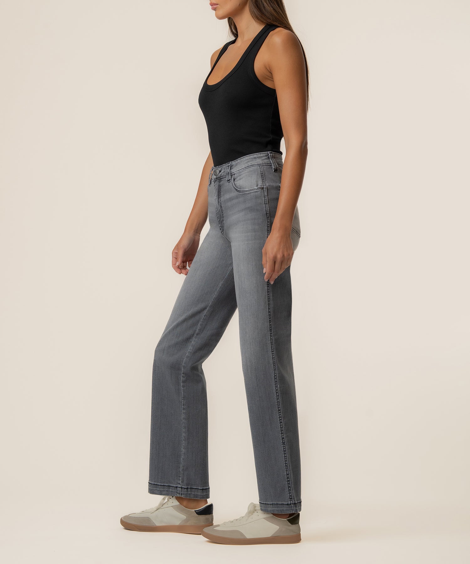 Pattie High Rise Straight Leg, Exclusive in Drafted Wash