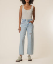 Gwen High Rise Wide Leg in Care Wash