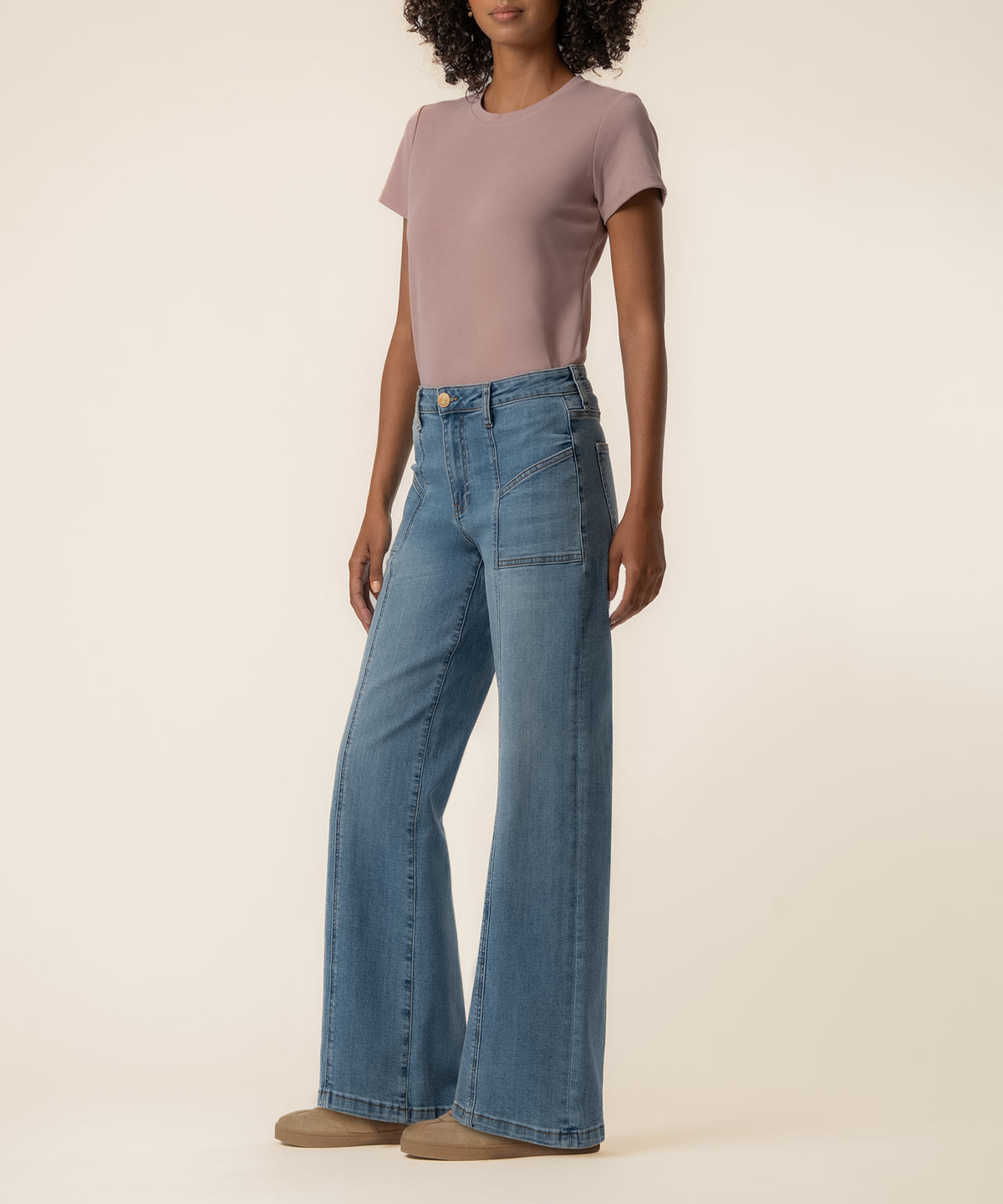 Jean High Rise Wide Leg in Utilize Wash