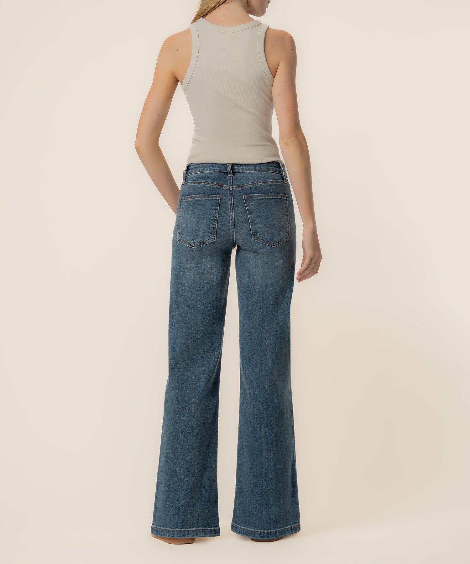 Jean High Rise Wide Straight Leg in Instructive Wash, Exclusive