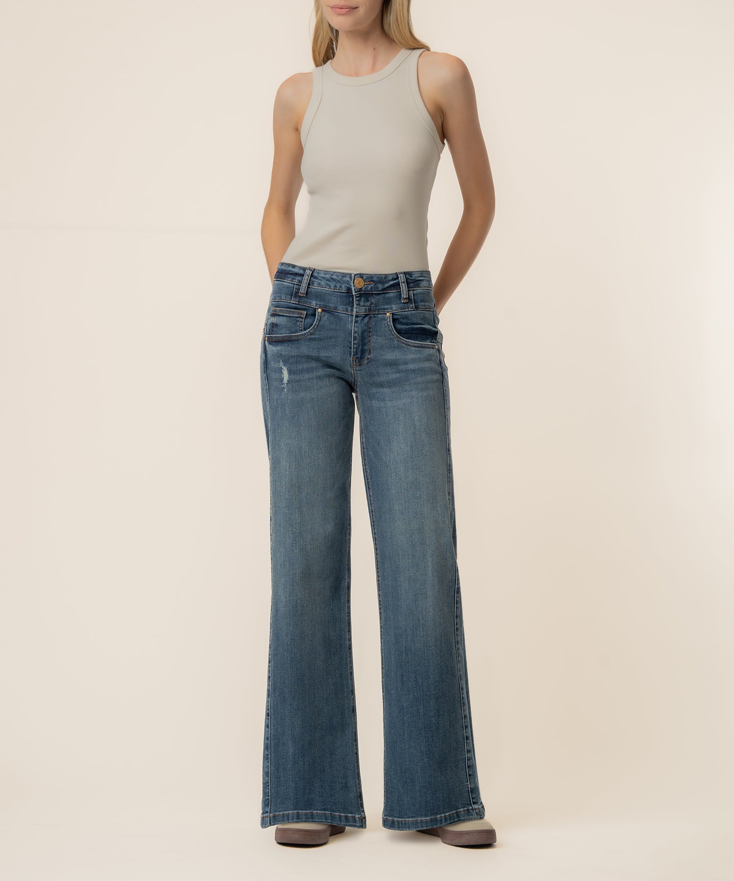 ＦＷ2本 SYB WIDE VESPO 3w・5w Jean High Rise Wide Straight Leg in Instructive Wash, Exclusive