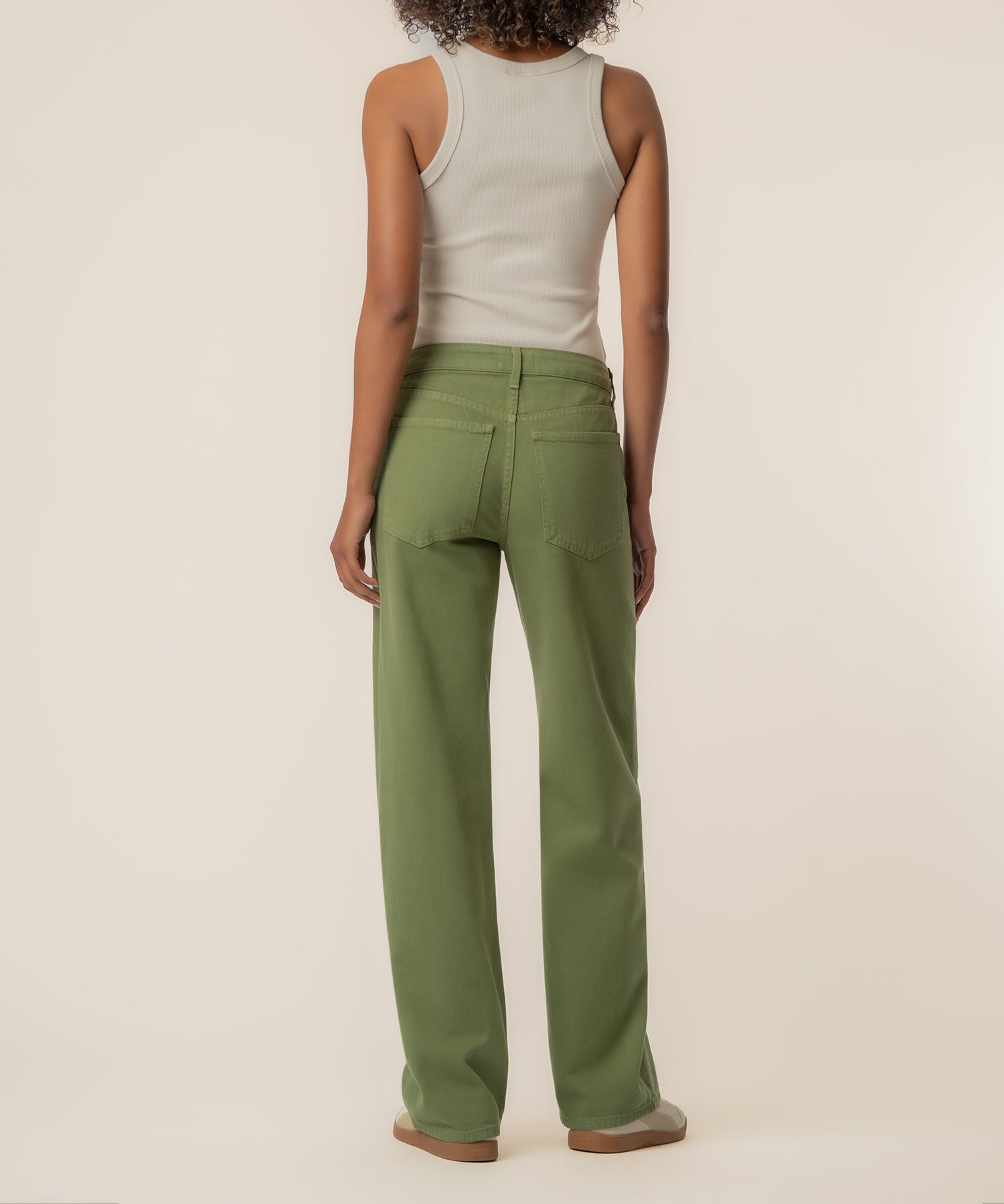 Selena Baggy Low Rise Straight Leg, Exclusive in Dill