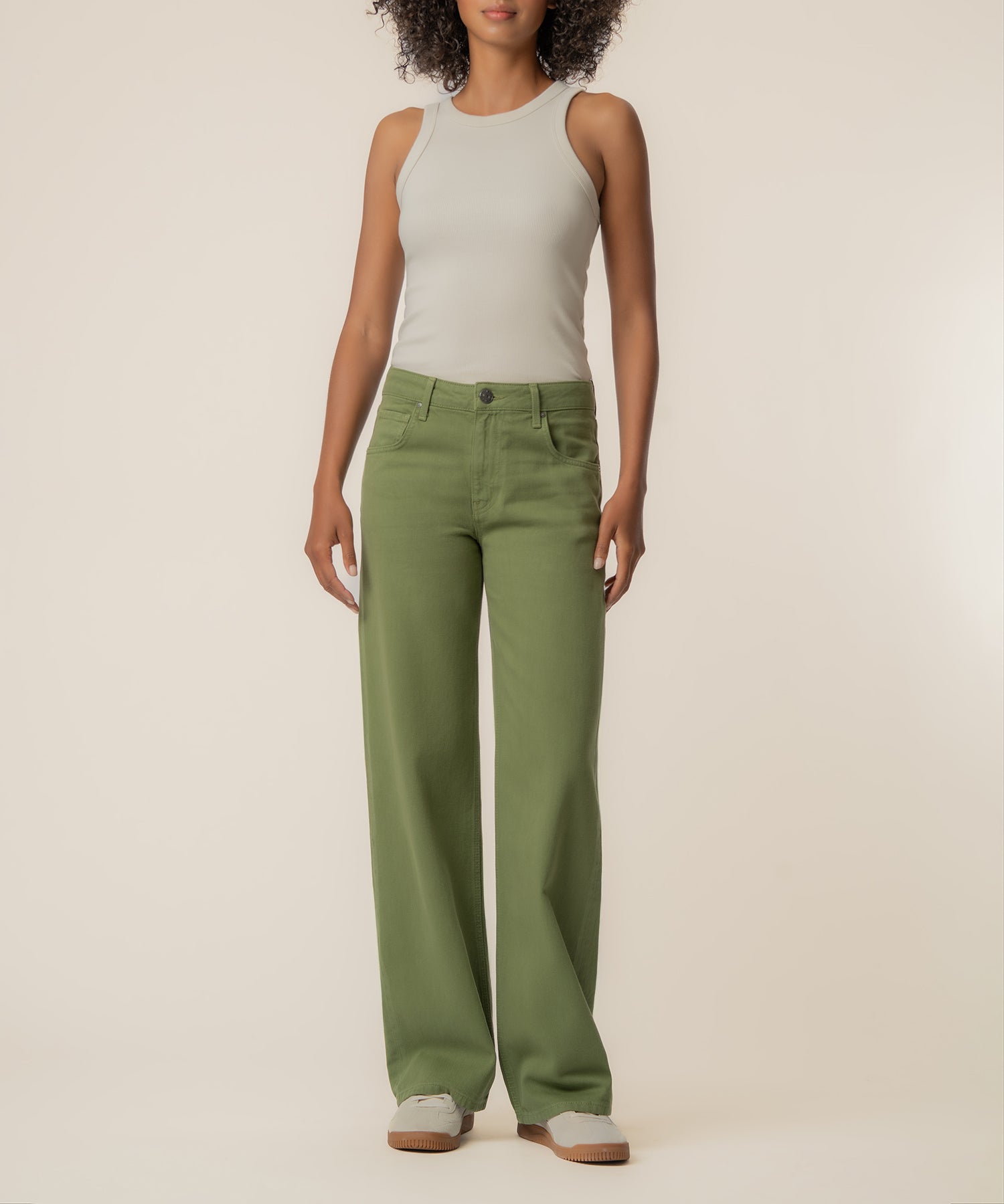 Selena Baggy Low Rise Straight Leg, Exclusive in Dill