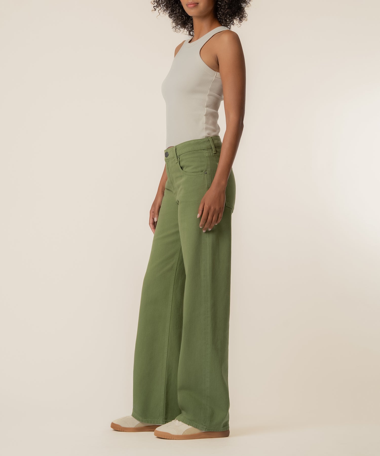 Selena Baggy Low Rise Straight Leg, Exclusive in Dill