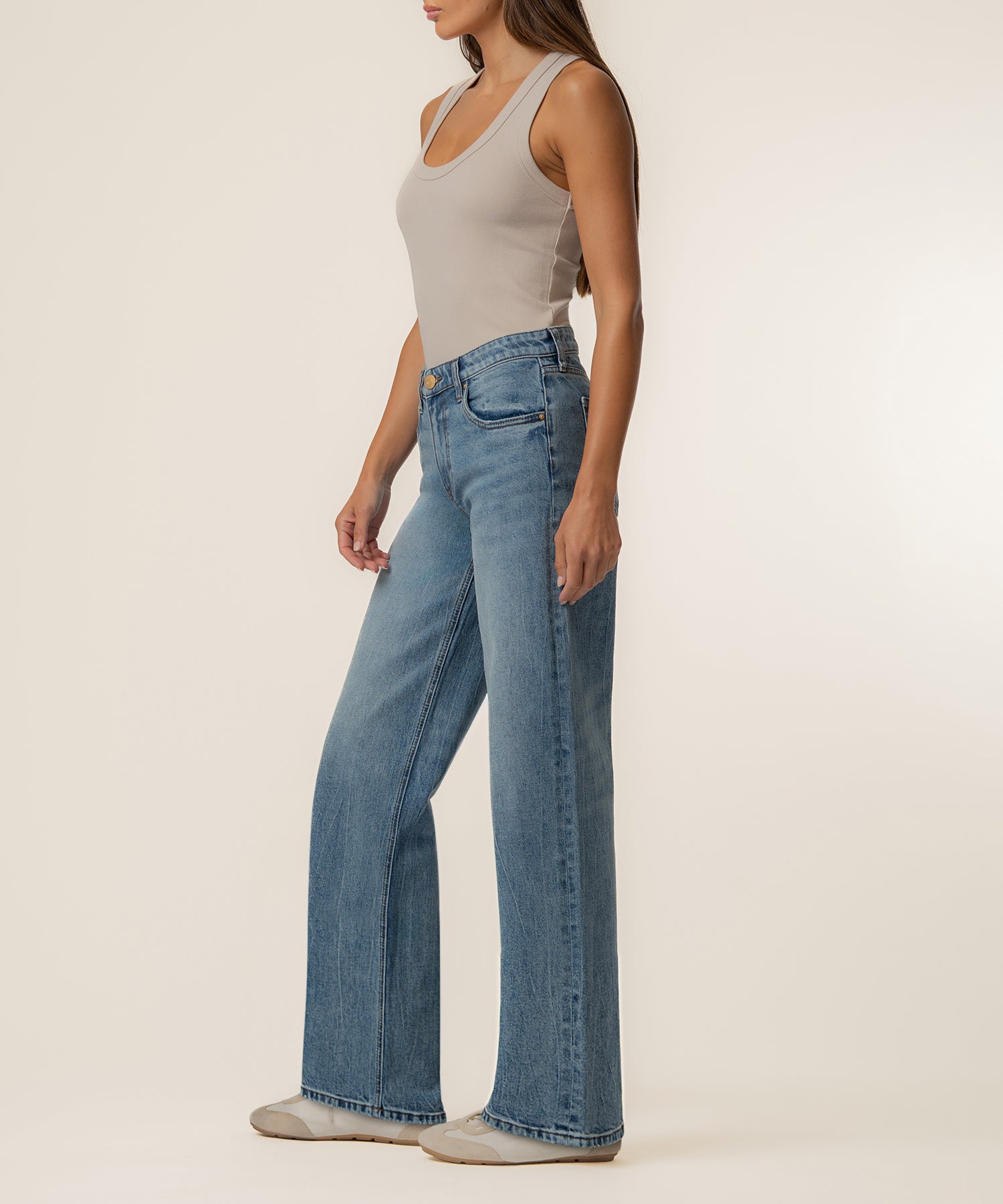 Selena Baggy Low Rise Straight Leg, Exclusive in Being Wash