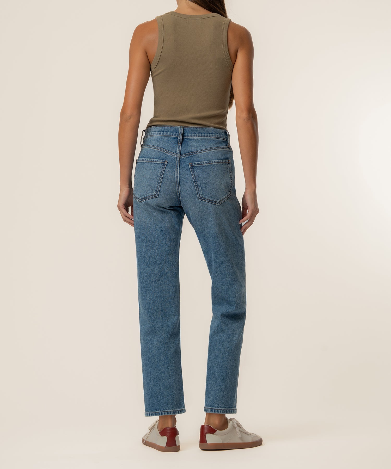 Kit High Rise Baggy Ankle Straight Leg in Best Wash