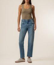 Kit High Rise Baggy Ankle Straight Leg in Best Wash