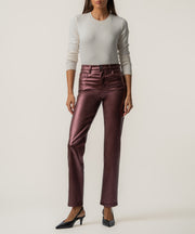Blair High Rise Straight Leg in Pearl Burgundy