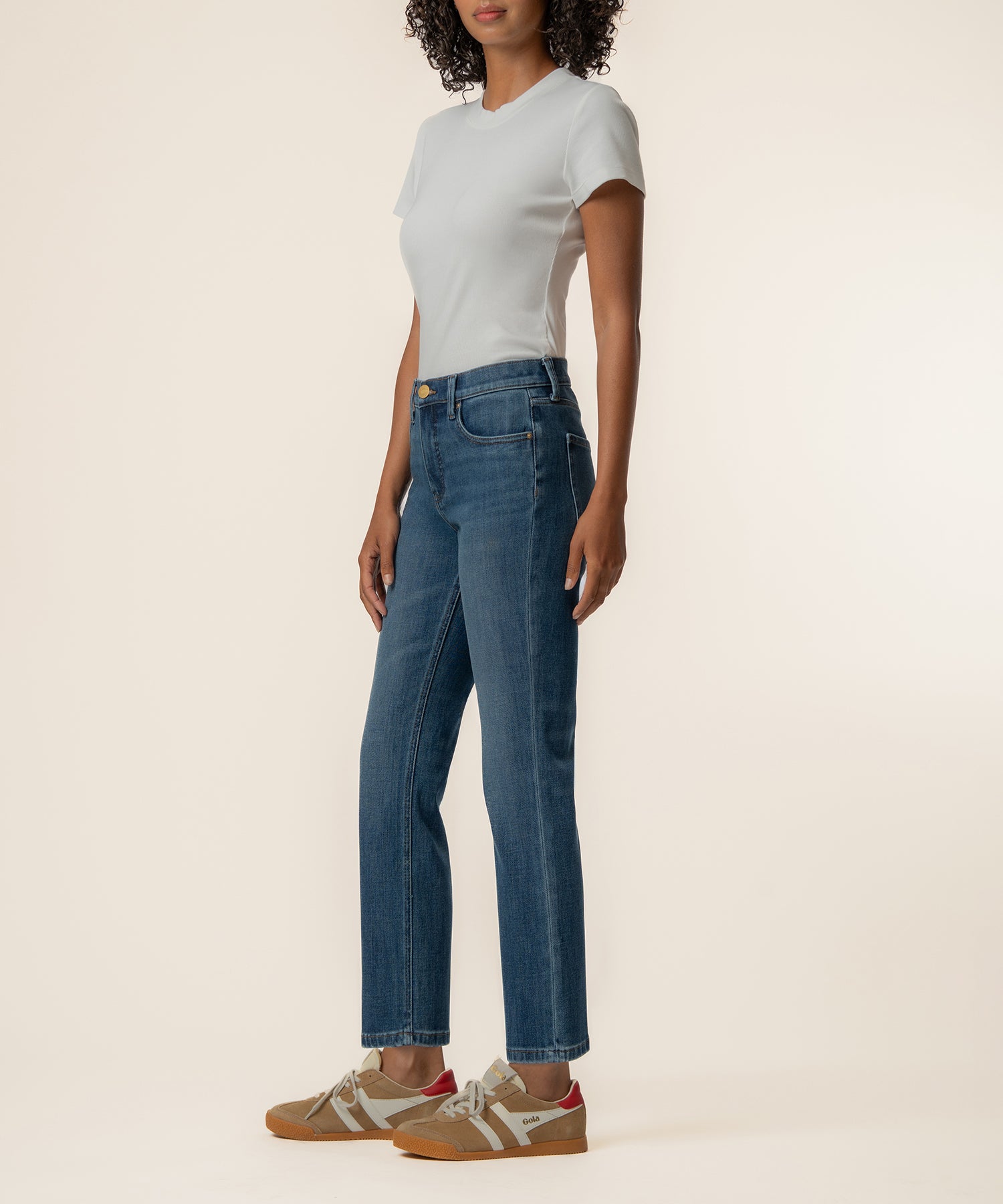 Blair High Rise Straight Leg, Petite in Razor Wash