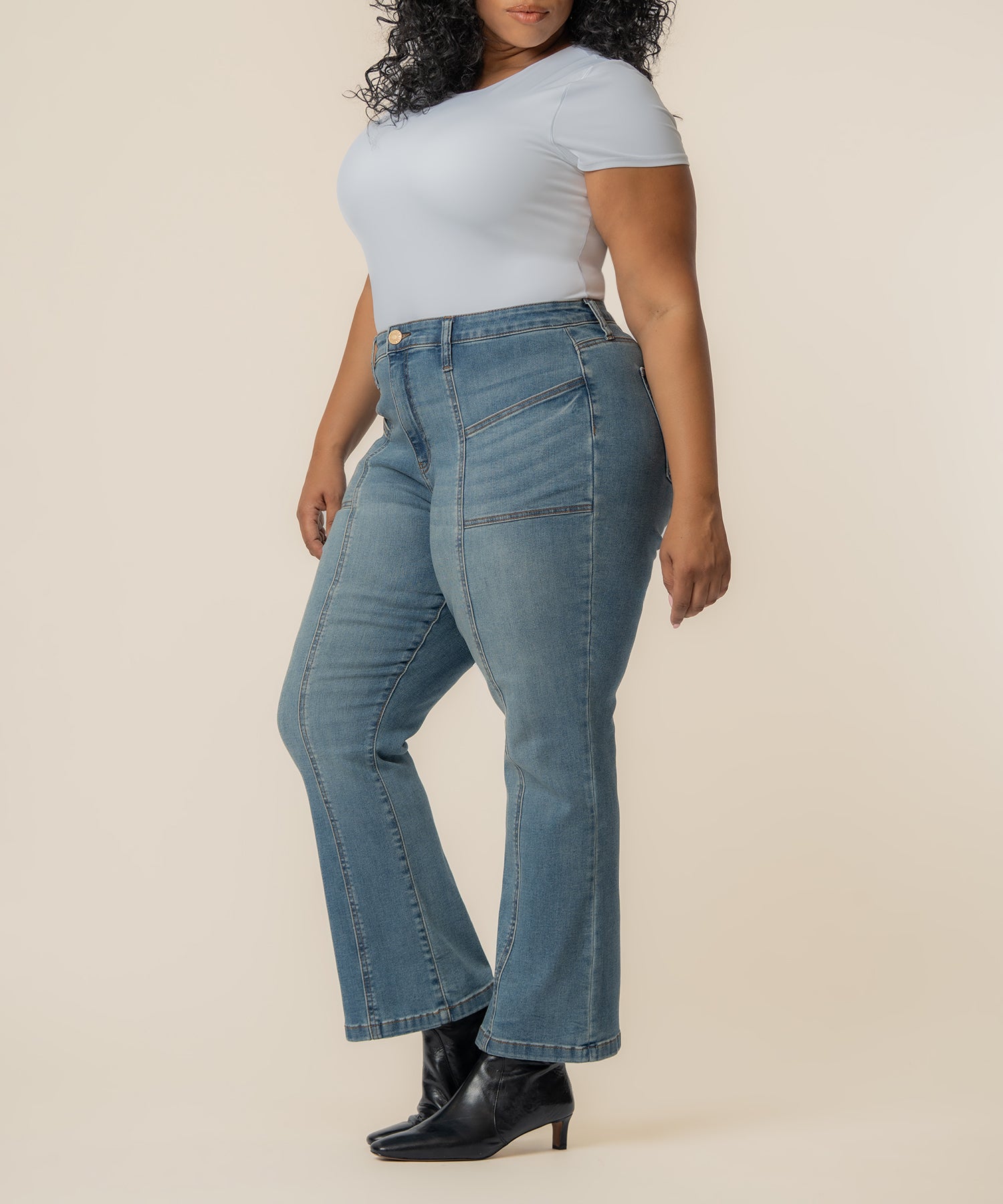 Kelsey High Rise Ankle Flare, Plus