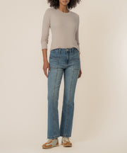 Kelsey High Rise Ankle Flare, Long Inseam in Articulated Wash