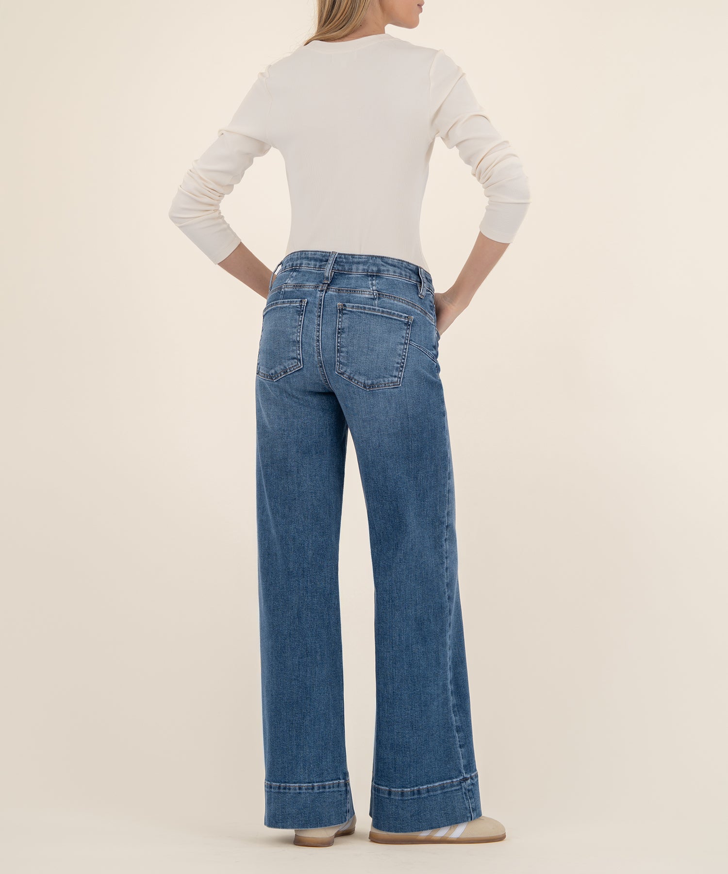 Maya High Rise Wide Leg, Petite in Amuse Wash