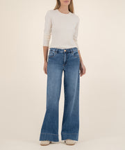 Maya High Rise Wide Leg, Petite in Amuse Wash