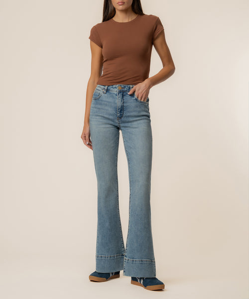 Stella High Rise Flare in Curiosity Wash - Kut from the Kloth