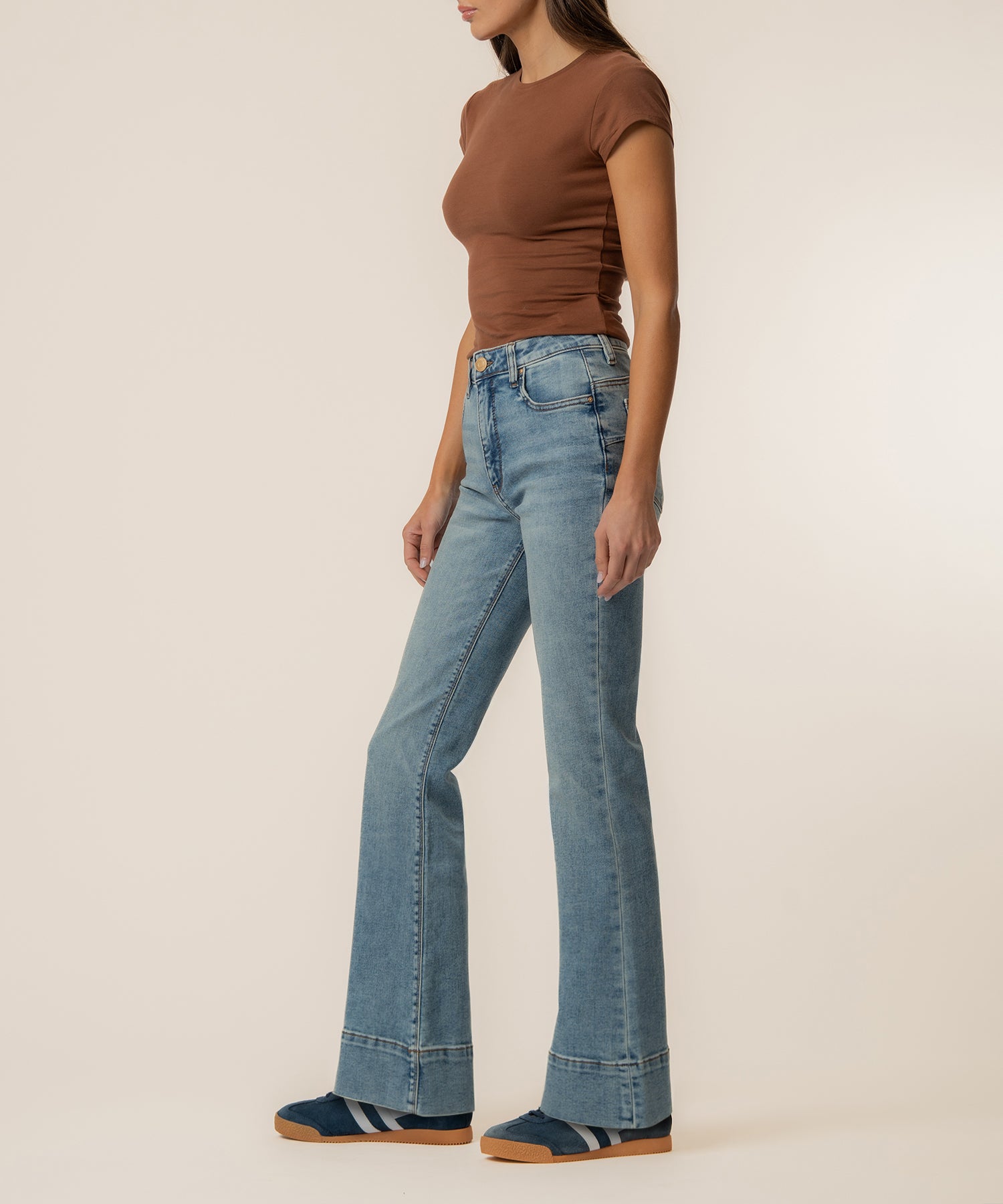 Stella High Rise Flare in Curiosity Wash - Kut from the Kloth