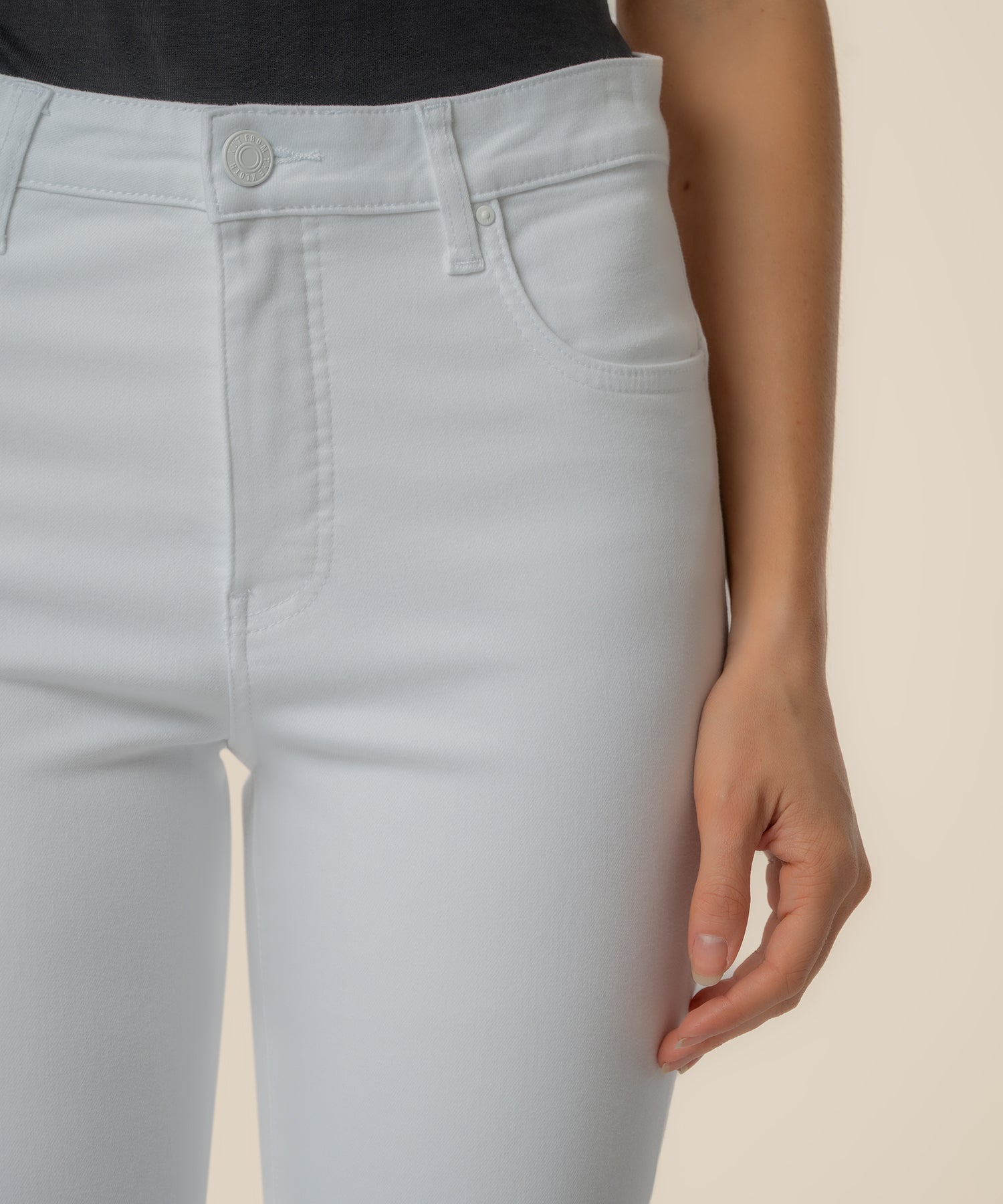 Stella High Rise Flare in Optic White