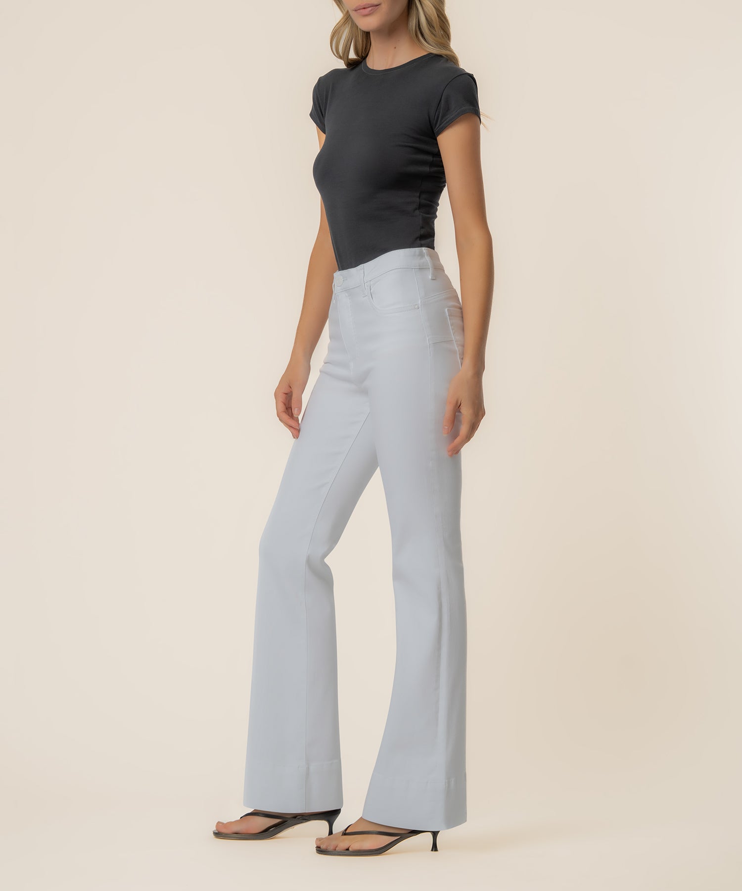 Women's Stella High Rise Flare in Optic White