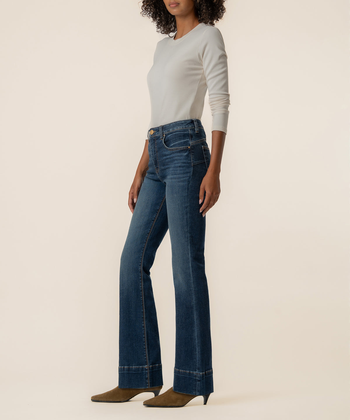 Stella High Rise Flare in Charmer Wash