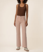 Avery Corduroy High Rise Straight Leg in Pink Diamond