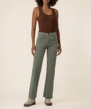 Avery Corduroy High Rise Straight Leg in Sea Star