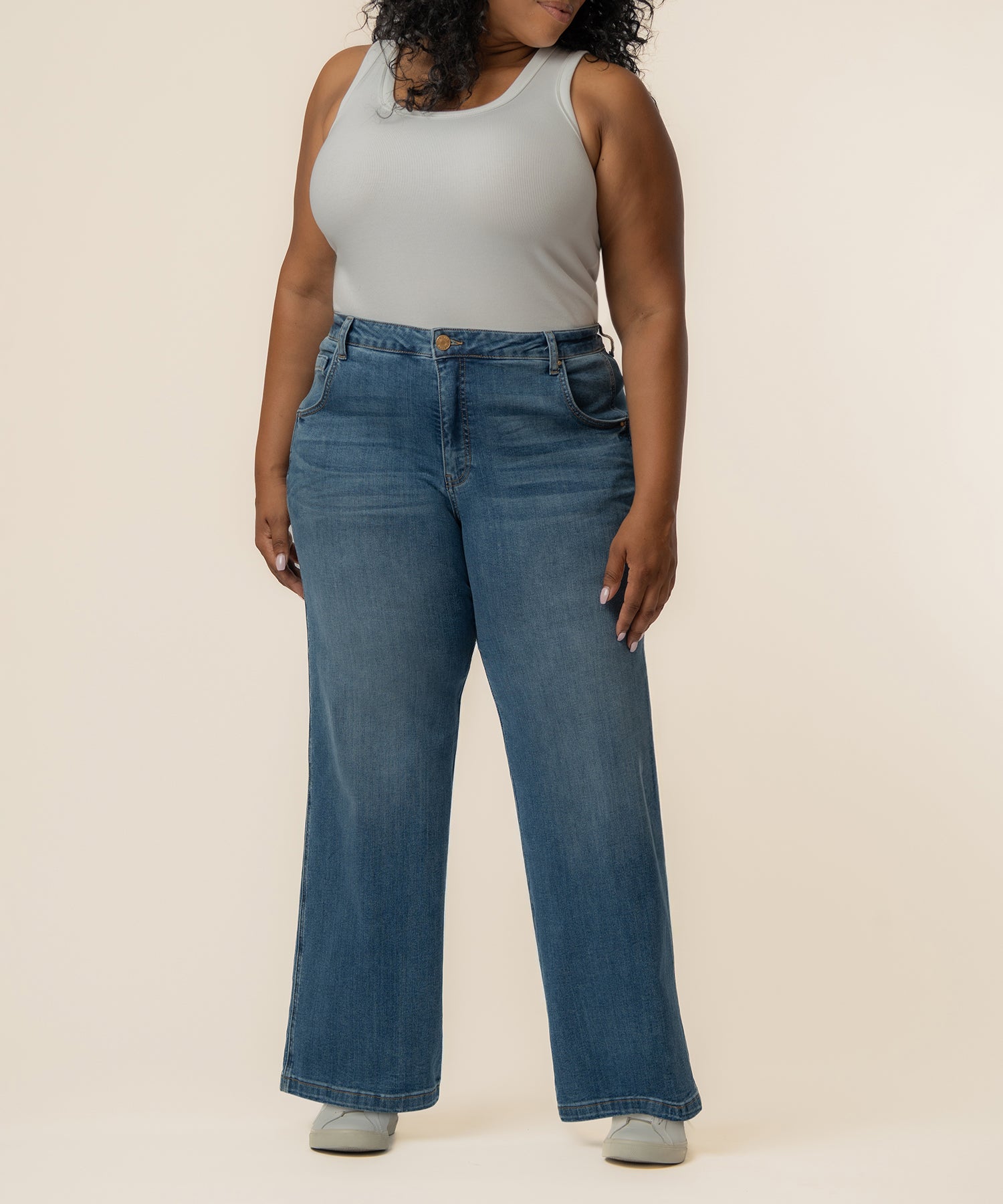 Jean High Rise Wide Leg, Plus in Incandescent Wash