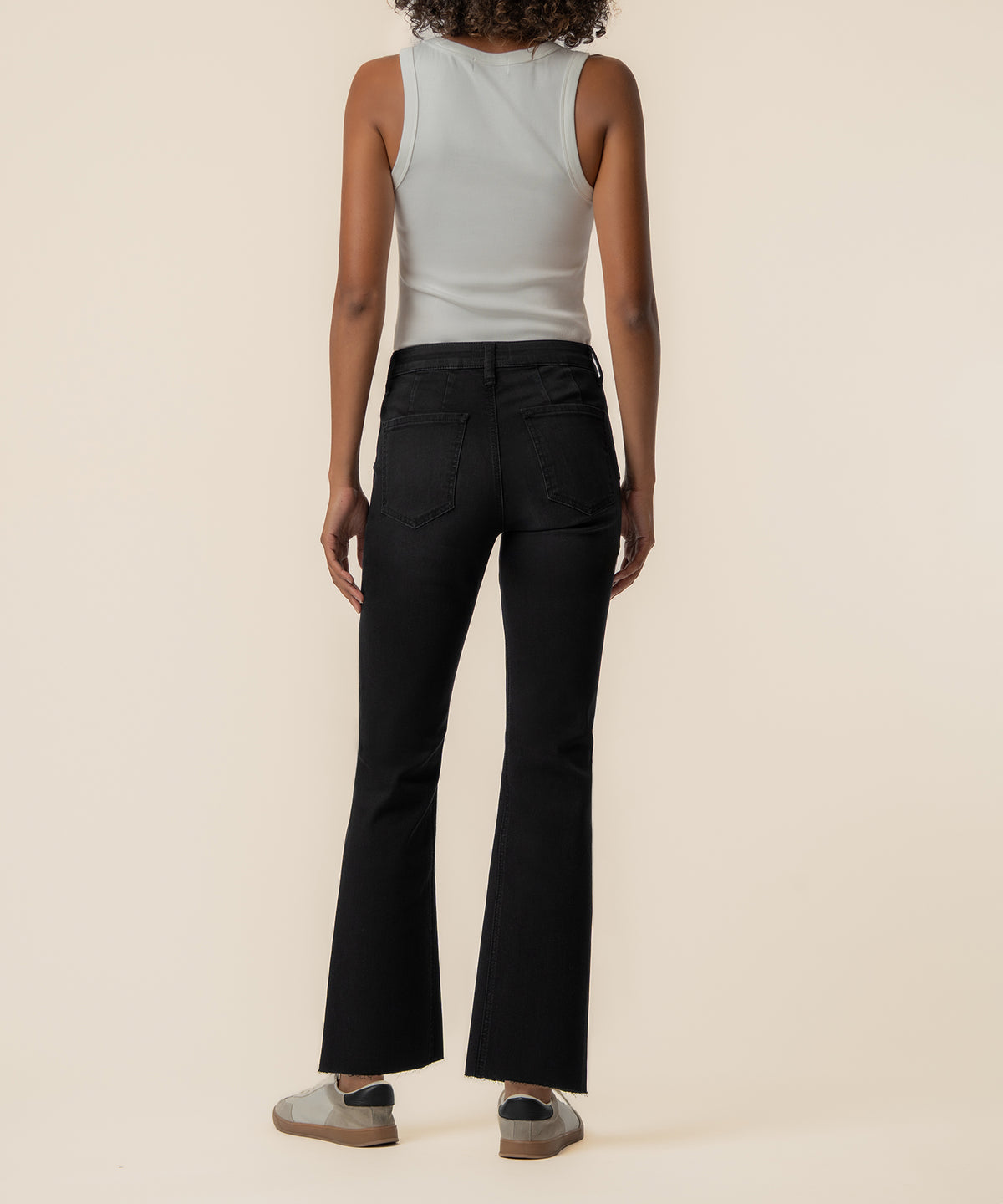 Kelsey High Rise Ankle Flare in Portrait Wash