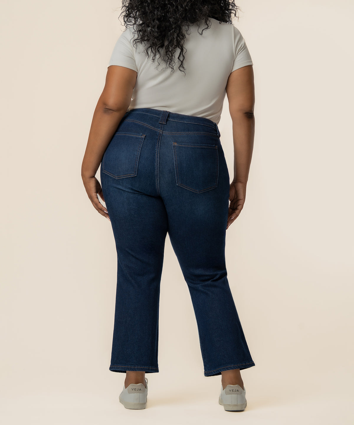 Kelsey High Rise Flare, Plus in Involve Wash