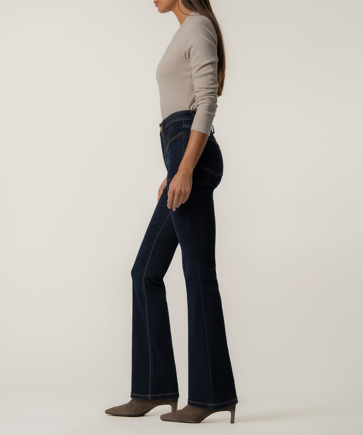 Stella High Rise Flare in Wind Wash