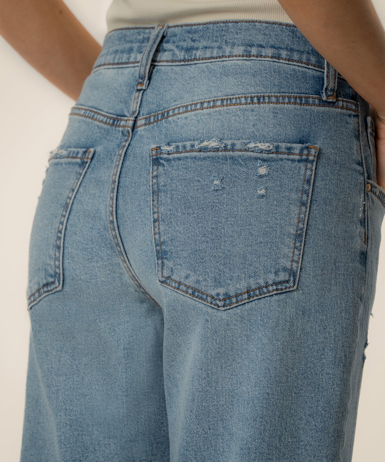 Kit High Rise Baggy Ankle Straight Leg in Iconic Wash