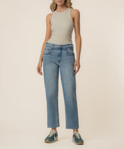 Kit High Rise Baggy Ankle Straight Leg in Iconic Wash