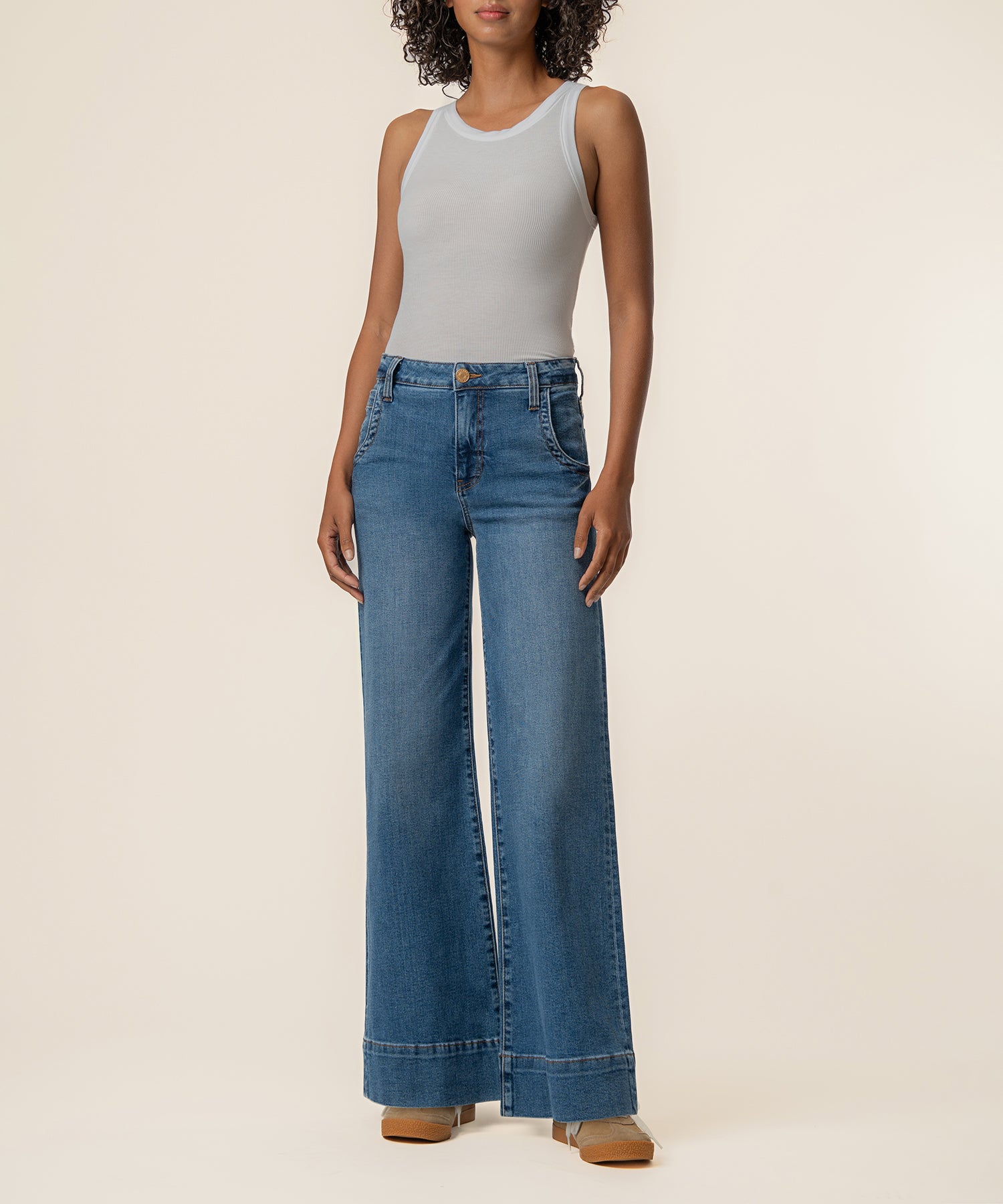Maya High Rise Wide Leg in Journey Wash