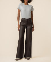 Jodi Coated High Rise Straight Leg in Chocolate