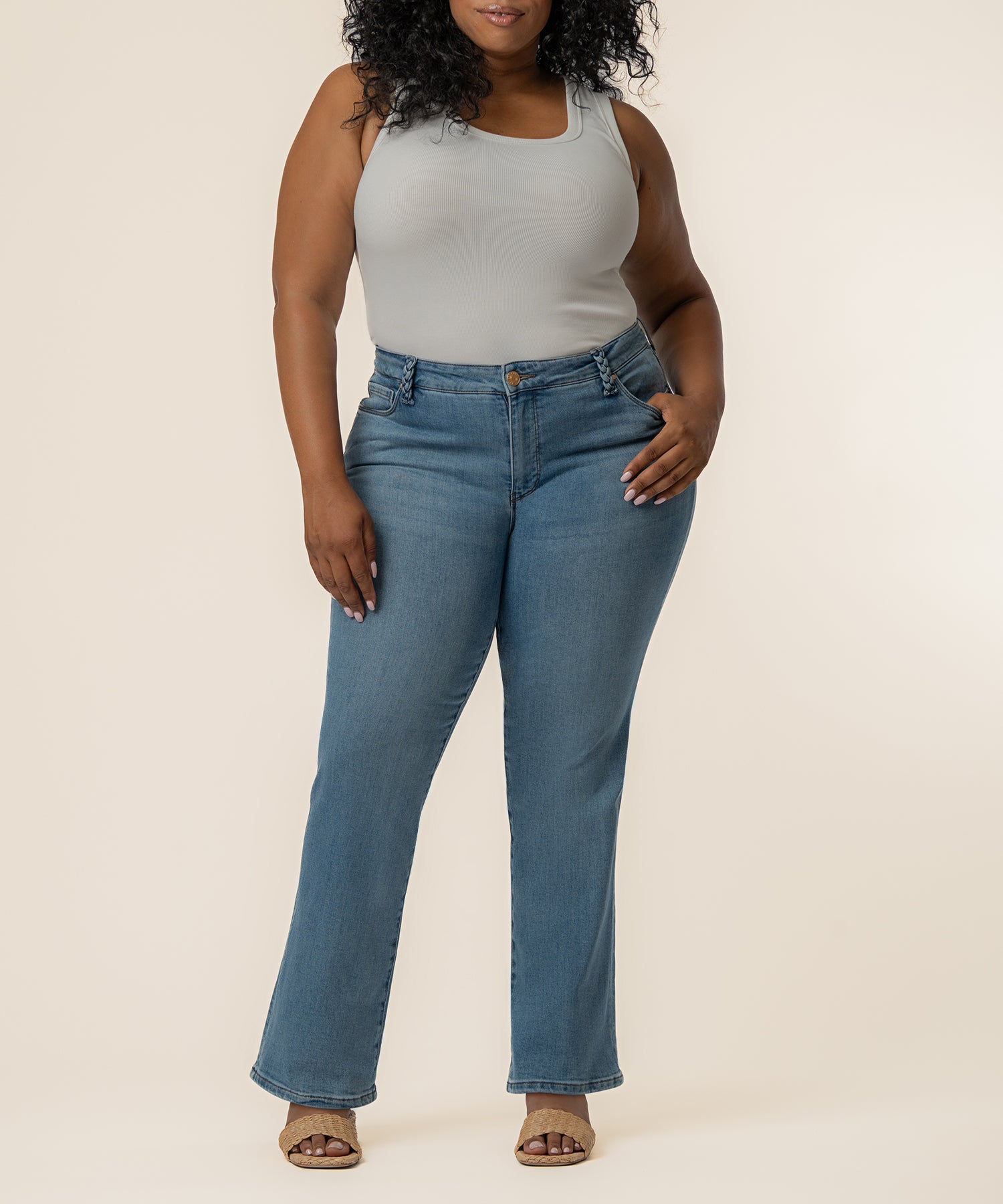 Natalie High Rise Boot Cut, Plus in Loyal Wash